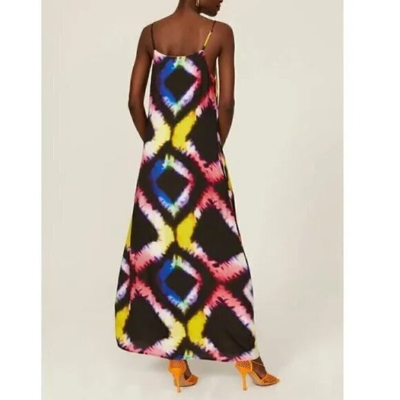 Busayo Collective Rainbow Tie Dye Dress Midi Multicolored Size M - Picture 3 of 8